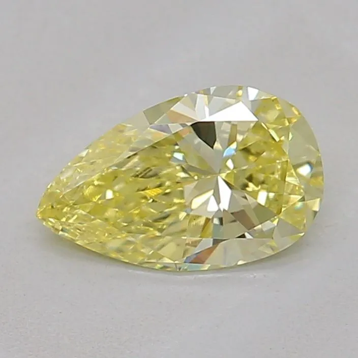 0.50ct PEAR Fancy Yellow VS1 Coloured Lab diamond