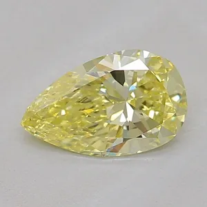 0.5ct PEAR Fancy Yellow VS1 Coloured Lab diamond