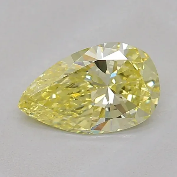 0.5ct PEAR Fancy Yellow VS1 Coloured Lab diamond