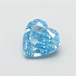 1.02ct HEART Fancy Vivid Blue VS1 Coloured Lab diamond