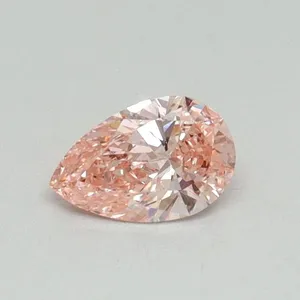 0.3ct PEAR Fancy Vivid Pink SI1 Coloured Lab diamond