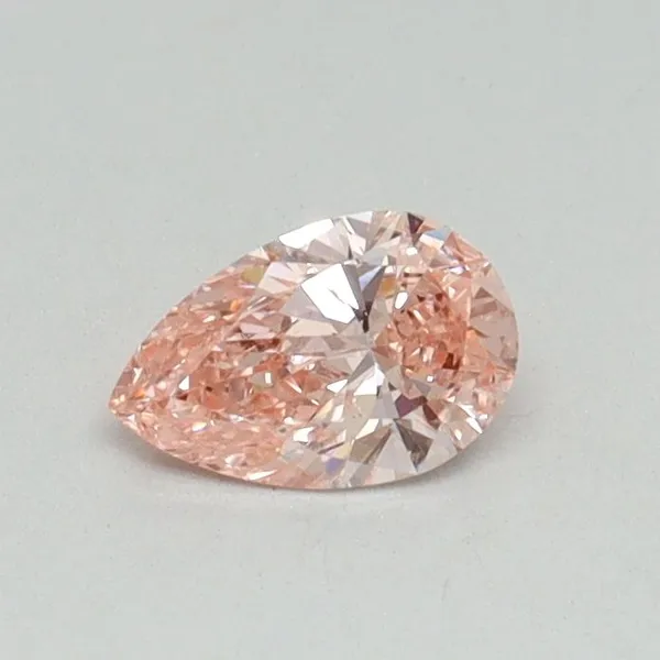0.3ct PEAR Fancy Vivid Pink SI1 Coloured Lab diamond