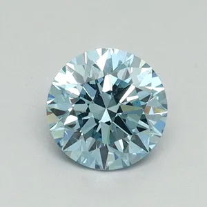 0.64ct ROUND Fancy Vivid Blue VS2 Coloured Lab diamond