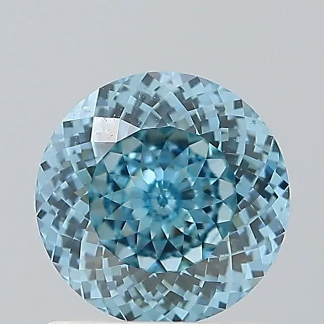 1.02ct ROUND Fancy Intense Blue VVS2 Coloured Lab diamond