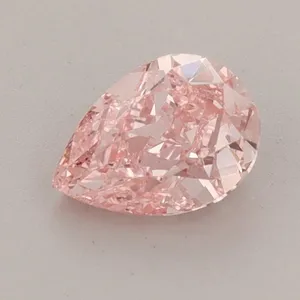 0.88ct PEAR Fancy Vivid Pink VVS2 Coloured Lab diamond