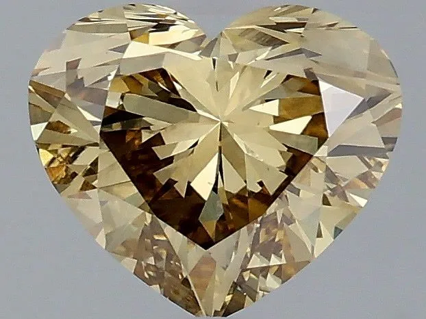1.55ct HEART Fancy Yellow VS1 Coloured Lab diamond