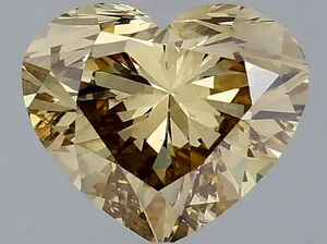 1.55ct HEART Fancy Yellow VS1 Coloured Lab diamond