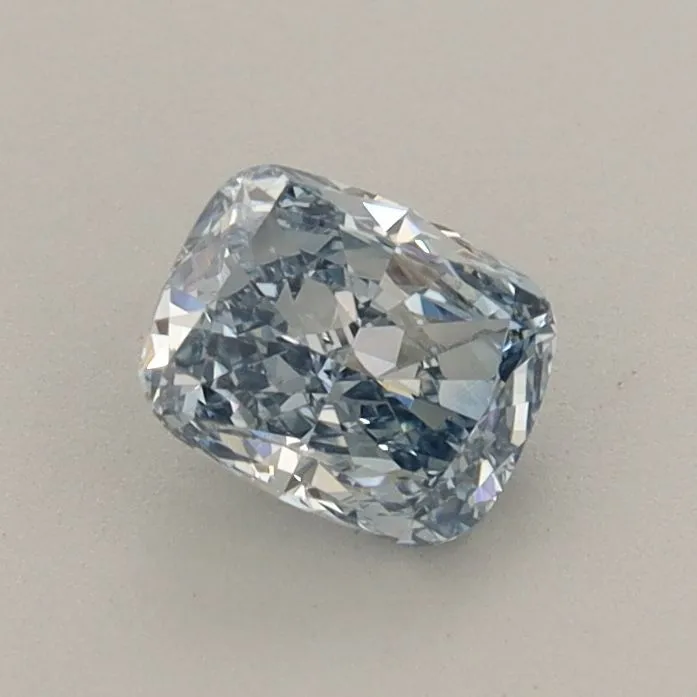 0.65ct CUSHION Fancy Vivid Blue VVS2 Coloured Lab diamond