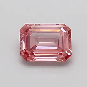 1.04ct EMERALD Fancy Intense Brownish Pink VS2 Coloured Lab diamond
