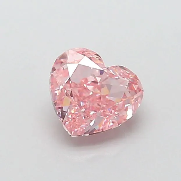 1.02ct HEART Fancy Intense Pink VS1 Coloured Lab diamond