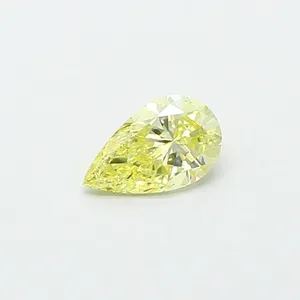 0.71ct PEAR Fancy Yellow VS1 Coloured Lab diamond