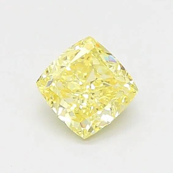 1.05ct CUSHION Fancy Intense Yellow VVS2 Coloured Lab diamond