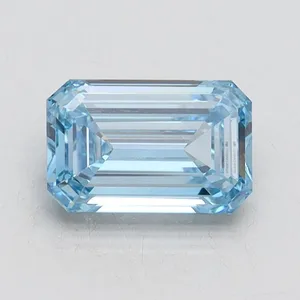 1ct EMERALD Fancy Intense Blue VS1 Coloured Lab diamond