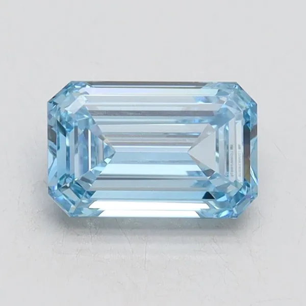 1ct EMERALD Fancy Intense Blue VS1 Coloured Lab diamond