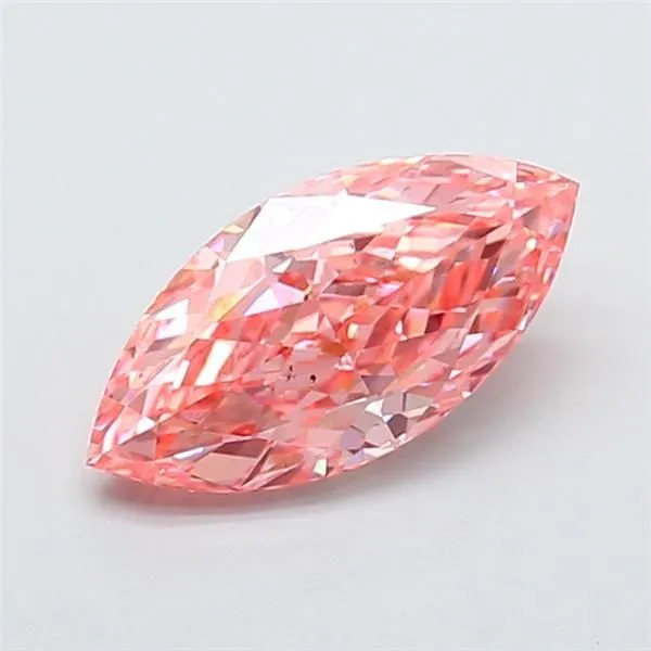1.61ct MARQUISE Fancy Vivid Pink VS2 Coloured Lab diamond