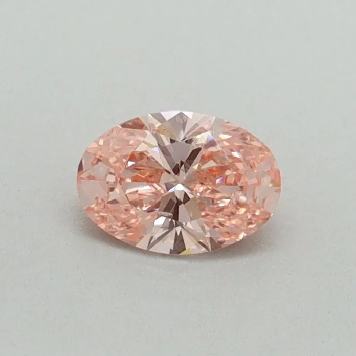 0.30ct OVAL Fancy Vivid Pink SI1 Coloured Lab diamond