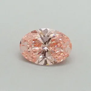 0.3ct OVAL Fancy Vivid Pink SI1 Coloured Lab diamond