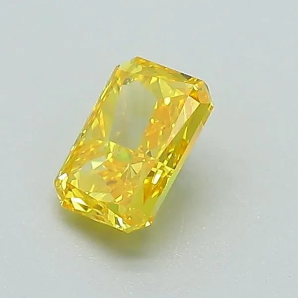 0.51ct RADIANT Fancy Vivid Yellow VVS2 Coloured Lab diamond