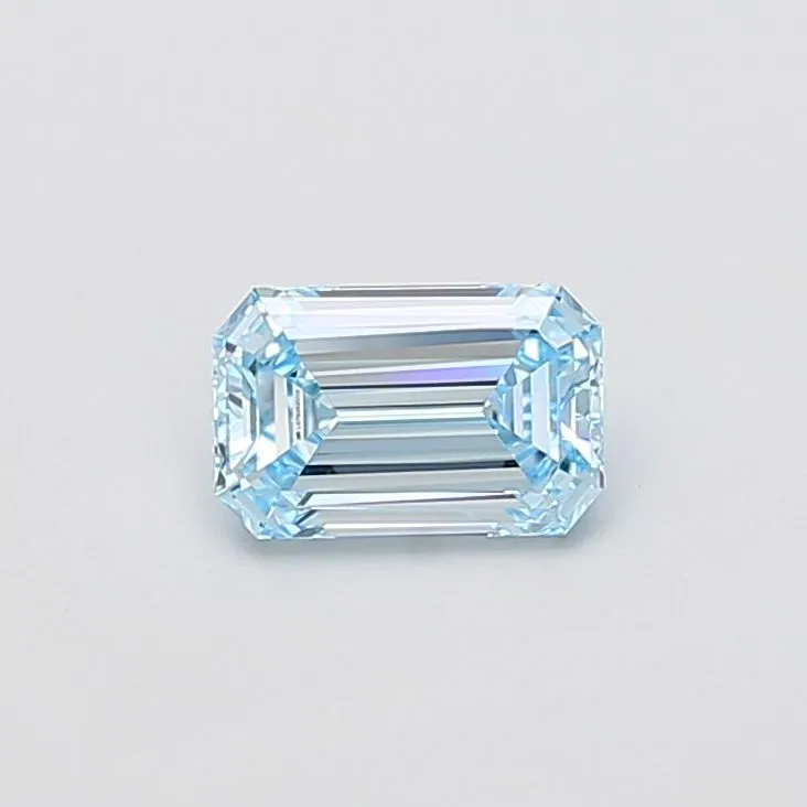 1.03ct EMERALD Fancy Intense Blue VVS1 Coloured Lab diamond