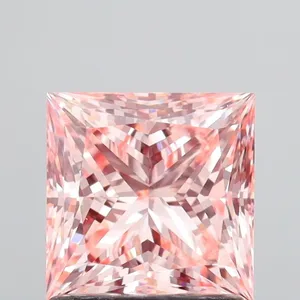 1.55ct PRINCESS Fancy Intense Pink VVS2 Coloured Lab diamond