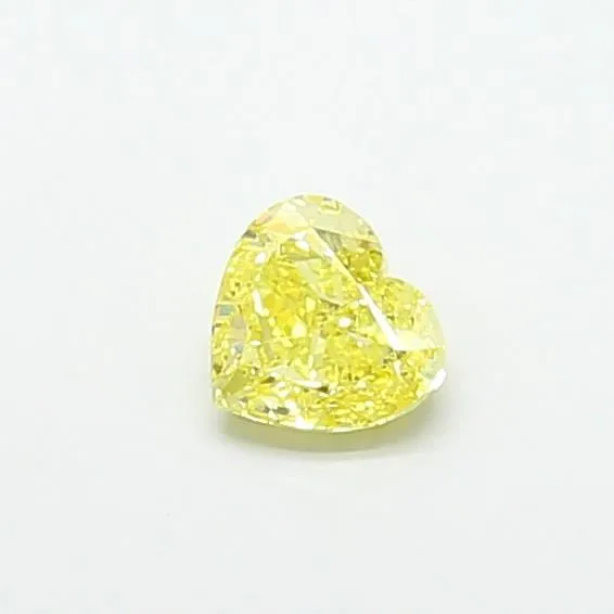 0.63ct HEART Fancy Intense Yellow VS1 Coloured Lab diamond