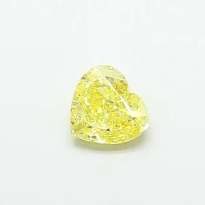 0.63ct HEART Fancy Intense Yellow VS1 Coloured Lab diamond