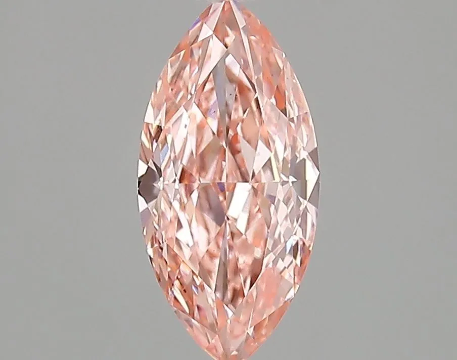 1.42ct MARQUISE Fancy Vivid Pink VS1 Coloured Lab diamond