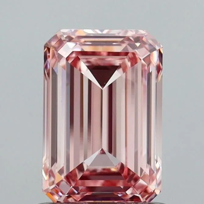 1.09ct EMERALD Fancy Intense Pink VS1 Coloured Lab diamond