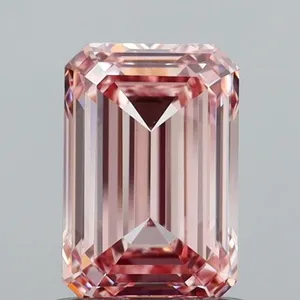 1.09ct EMERALD Fancy Intense Pink VS1 Coloured Lab diamond