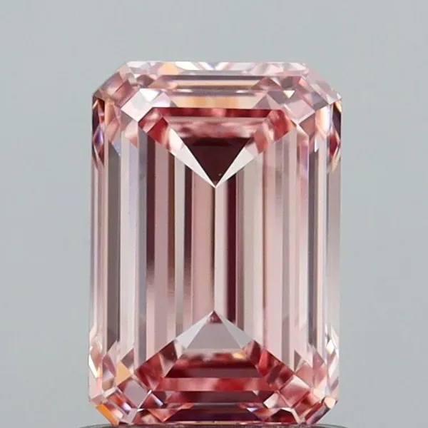 1.09ct EMERALD Fancy Intense Pink VS1 Coloured Lab diamond