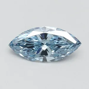 1ct MARQUISE Fancy Vivid Blue VS1 Coloured Lab diamond