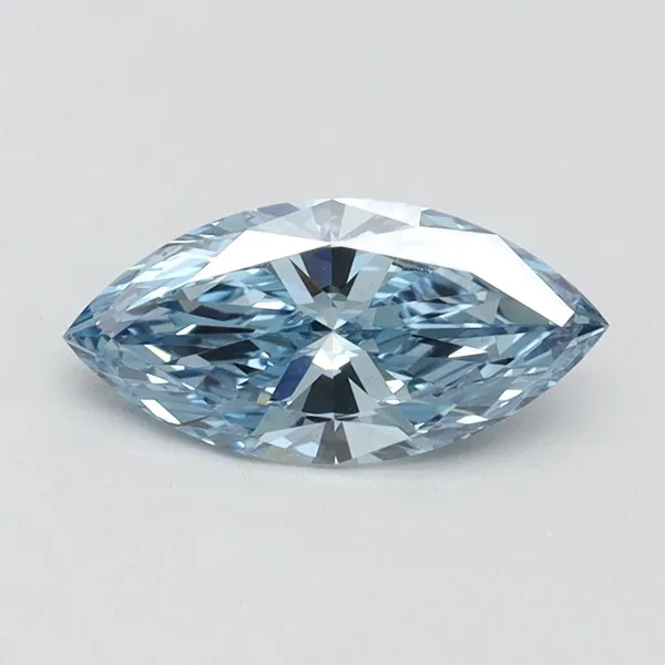 1ct MARQUISE Fancy Vivid Blue VS1 Coloured Lab diamond
