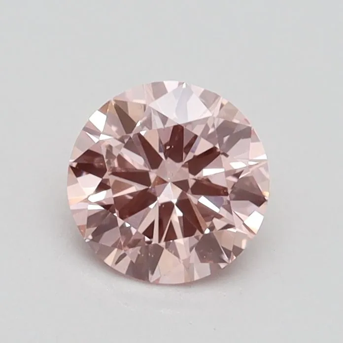 0.60ct ROUND Fancy Intense Pink VS2 Coloured Lab diamond