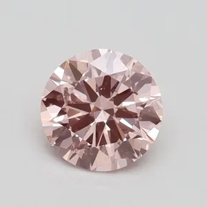 0.6ct ROUND Fancy Intense Pink VS2 Coloured Lab diamond