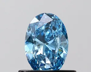 0.72ct OVAL Fancy Vivid Blue VVS2 Coloured Lab diamond
