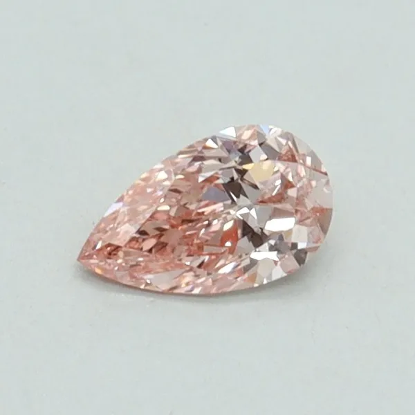 0.3ct PEAR Fancy Vivid Pink VS2 Coloured Lab diamond