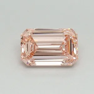 0.51ct EMERALD Fancy Intense Pink VS1 Coloured Lab diamond