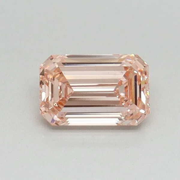 0.51ct EMERALD Fancy Intense Pink VS1 Coloured Lab diamond