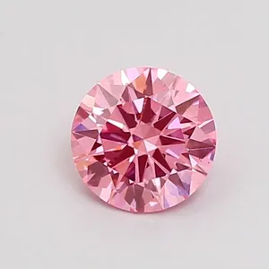 0.62ct ROUND Fancy Vivid Pink VS1 Coloured Lab diamond