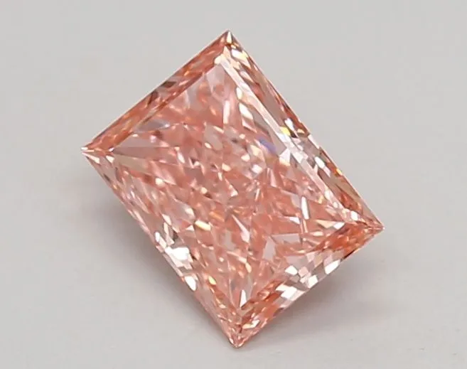 0.60ct PRINCESS Fancy Vivid Pink VVS2 Coloured Lab diamond