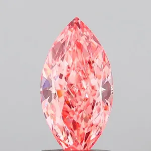 1.29ct MARQUISE Fancy Vivid Pink VVS2 Coloured Lab diamond