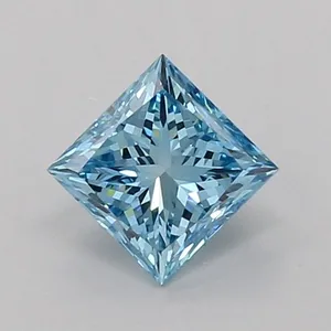 1ct PRINCESS Fancy Vivid Blue VS1 Coloured Lab diamond