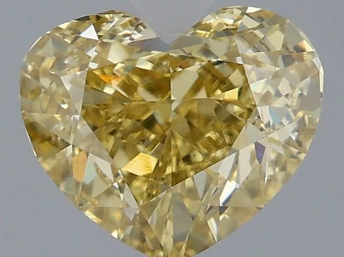 1.50ct HEART Fancy Intense Yellow VVS2 Coloured Lab diamond