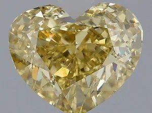 1.5ct HEART Fancy Intense Yellow VVS2 Coloured Lab diamond