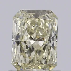 0.51ct RADIANT Fancy Light Yellow VVS2 Coloured Lab diamond