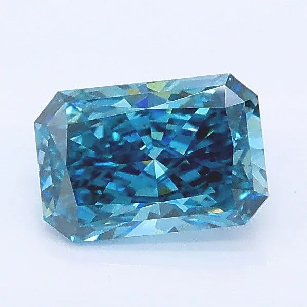 0.95ct RADIANT Fancy Deep Blue VS2 Coloured Lab diamond