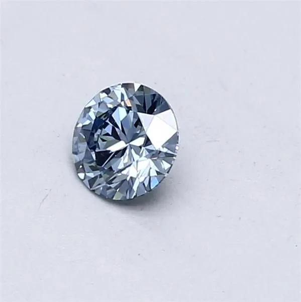 0.31ct ROUND Fancy Vivid Blue VS2 Coloured Lab diamond