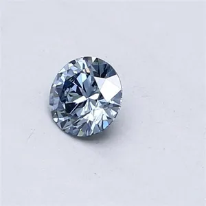0.31ct ROUND Fancy Vivid Blue VS2 Coloured Lab diamond