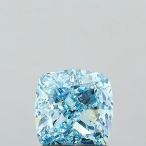 1.38ct CUSHION Fancy Vivid Blue VVS1 Coloured Lab diamond