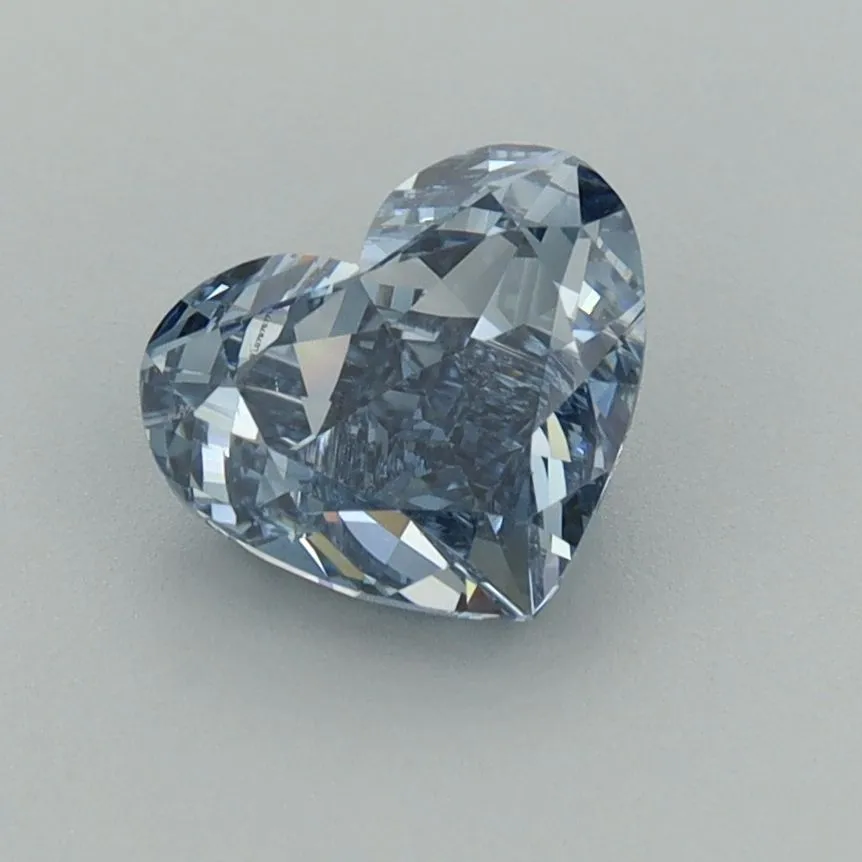 1.26ct HEART Fancy Intense Blue VS2 Coloured Lab diamond